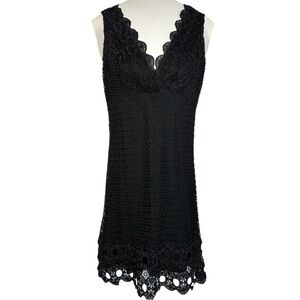 Kay Celine Sleeveless Black Lace Dress, size small Party V-neck